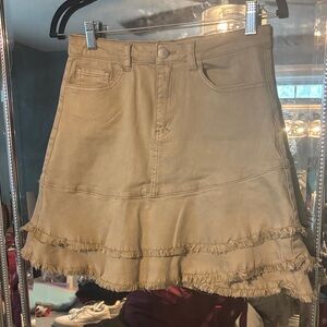 BP Cream Denim Skirt